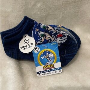 Sonic the Hedgehog No-Show Socks 6 pack